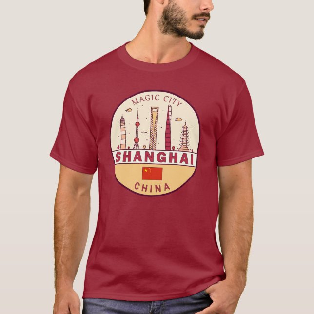 Camiseta Shanghái: El emblema de la línea aérea de China (Anverso)