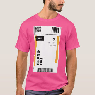 Camiseta Shanghai Flight Ticket Design - Ti inspirado en vi