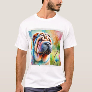 Camiseta Shar Pei Dog 020824AREF103 - Watercolor