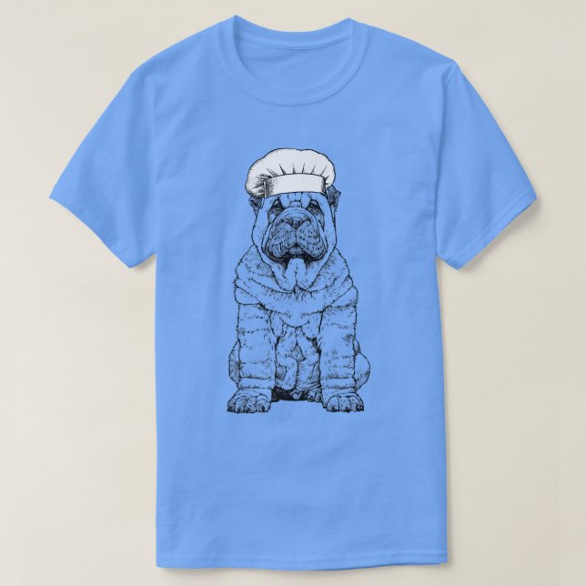 Camiseta Shar Pei Dog Cocina divertida del chef Cook (Diseño del anverso)