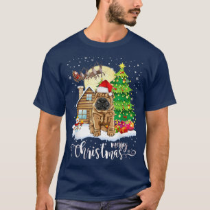 Camiseta Shar Pei Dog Merry Christmas Dog Lover