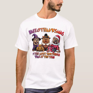 Camiseta Shar Pei Halloween Día de Acción de Gracias Navida