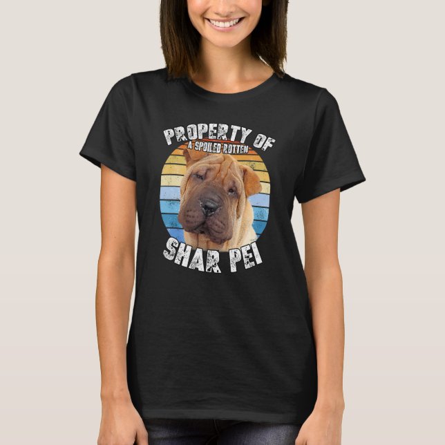 Camiseta Shar Pei Propiedad De Retro (Anverso)