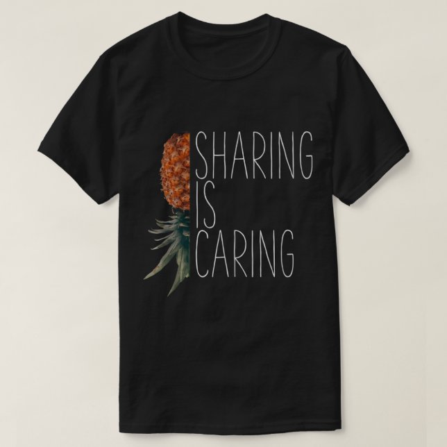 Camiseta Sharing Is Caring Pineapple Art (Diseño del anverso)