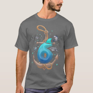 Camiseta Shark 6th Birthday Boys Shark 6 years Old Ocean Bd