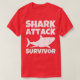 Camiseta Shark Attack Survivor Grunge  (Diseño del anverso)