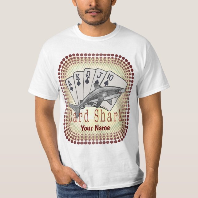 Camiseta Shark con tarjeta de póker (Anverso)