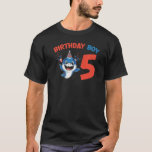Camiseta Shark  Cute Kids Sharks Graphic Birthday Boy 5<br><div class="desc">Shark  Cute Kids Sharks Graphic Birthday Boy 5.</div>