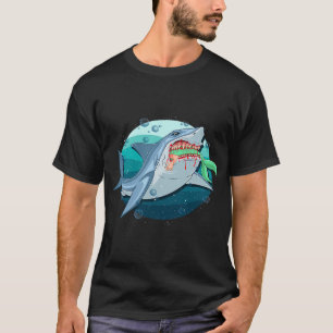 Camiseta Shark Eating Mermaid Funny Mythical Creature Lover