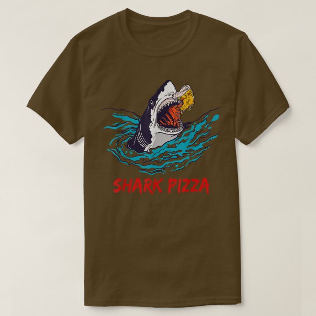 Camiseta Shark Eating Pizza (Diseño del anverso)