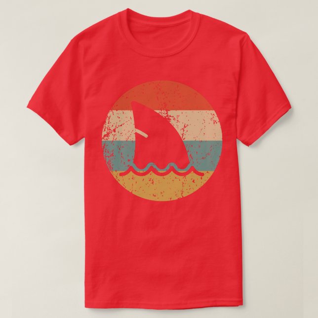 Camiseta Shark Fin Retro Style Shark Pullover  (Diseño del anverso)