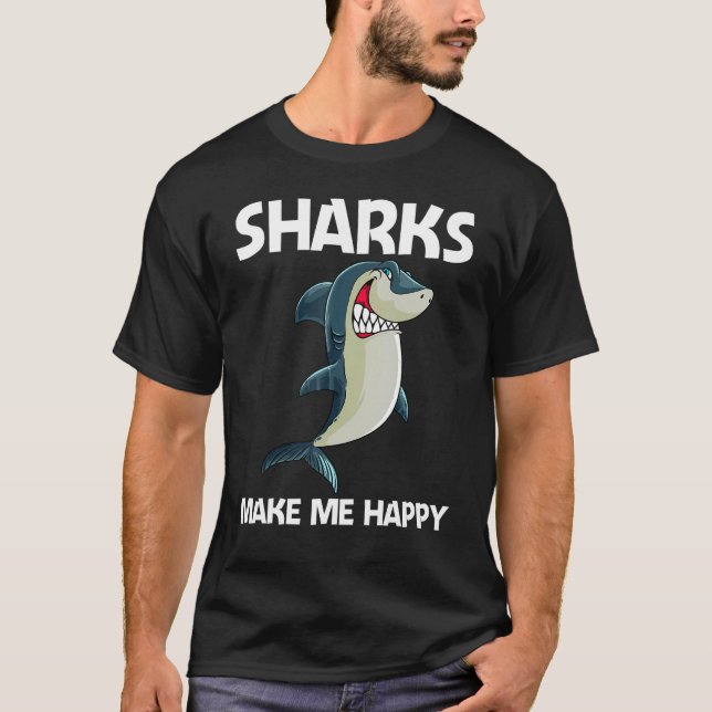 Camiseta Shark For Men Women White Shark  1 (Anverso)