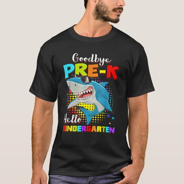 Camiseta Shark Goodbye Preescolar Graduación Hola Kindergar (Anverso)