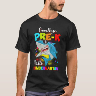 Camiseta Shark Goodbye Preescolar Graduación Hola Kindergar