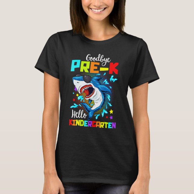 Camiseta Shark Goodbye Preescolar Graduación Hola Kindergar (Anverso)