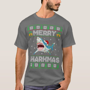 Camiseta Shark Lover Christmas Lights Shark Ugly Merry Shar