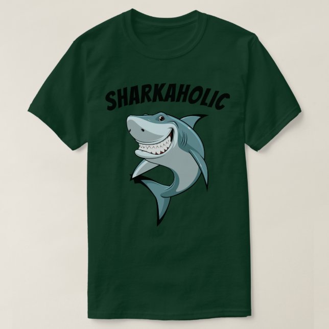 Camiseta Shark Lover Sharkaholic Funny (Diseño del anverso)