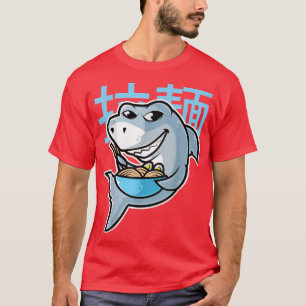Camiseta Shark Ramen Bowl Kawaii Neko Anime Noodle Japonés