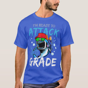 Camiseta Shark Ready To Attack 3rd Grade Boys Back To Schoo
