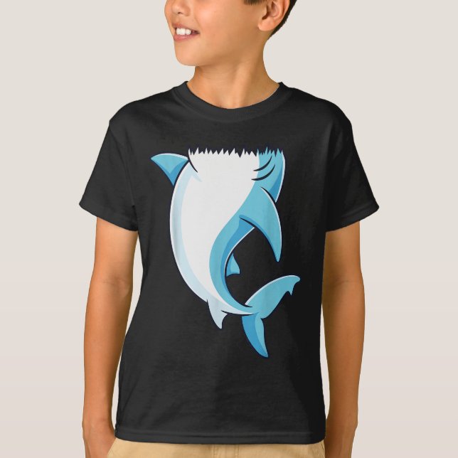 Camiseta Shark Shirt Adult Kids Men Women Shark Costume  (Anverso)