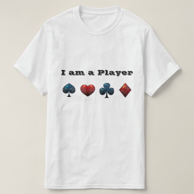 Camiseta Shark, tarjeta de jugador de póker (Diseño del anverso)