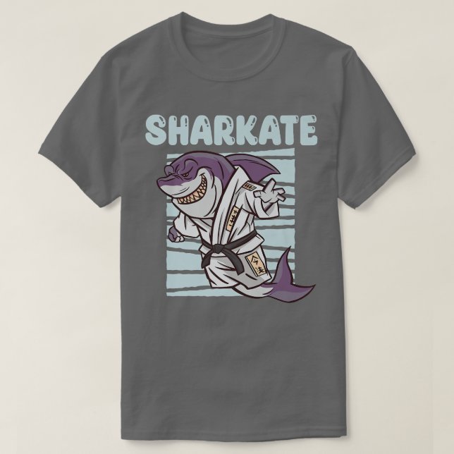 Camiseta Sharkate Funny Karate Shark Apparel Shark Shark Lo (Diseño del anverso)