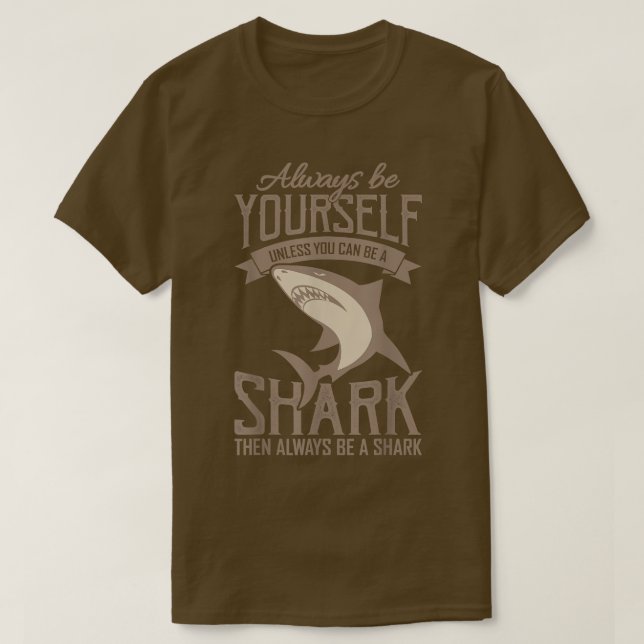 Camiseta SharkBoys BE A SHARK Scuba Diver Gift  (Diseño del anverso)