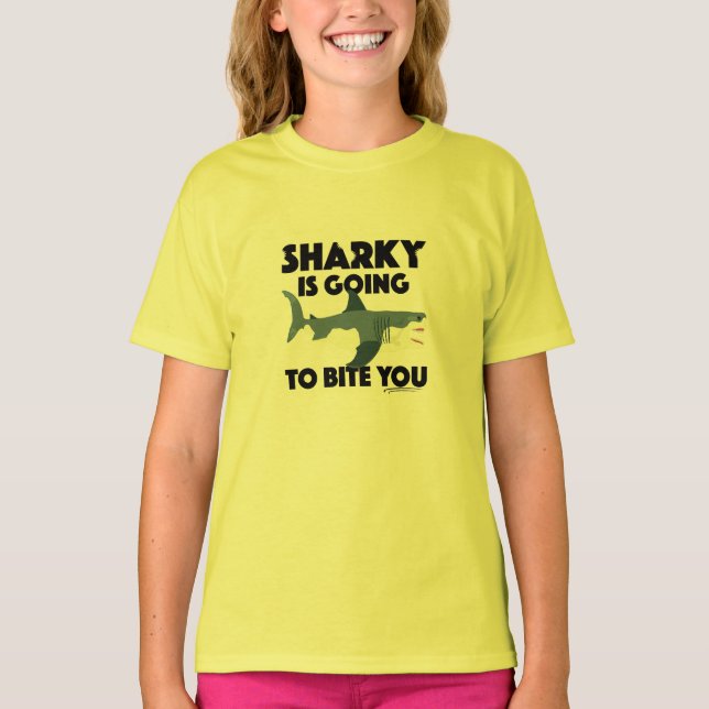 Camiseta Sharky Va A Mentir Tu Diseño - Chicas Básicos (Anverso)