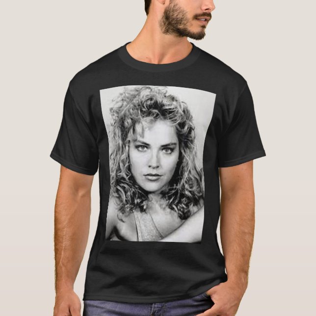 Camiseta Sharon Stone - Negro Y Blanco   (Anverso)