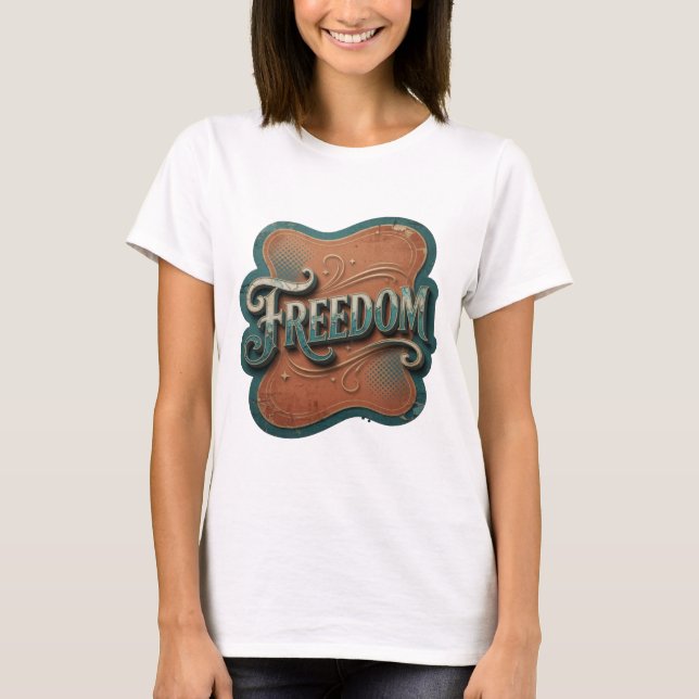 Camiseta Sharp Blue FREEDOM Statement (Anverso)