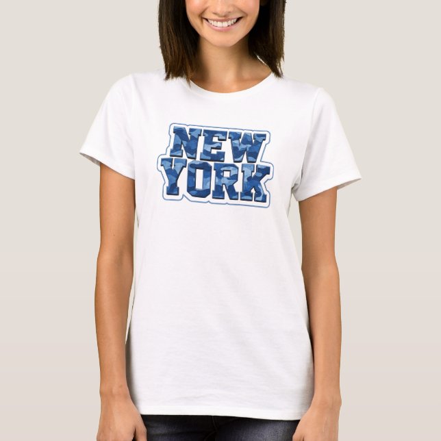 Camiseta Sharp Blue NEW YORK Statement (Anverso)