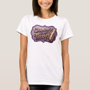 Camiseta Sharp Colorful CHAMPÁN ES MI TERAPIA Texto 3D v2