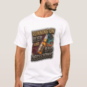 Camiseta Sharp CORRIENDO CON CERVEZA Y MALAS DECISIONES