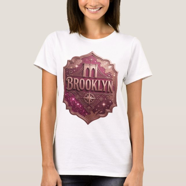 Camiseta Sharp Gold BROOKLYN Slogan (Anverso)