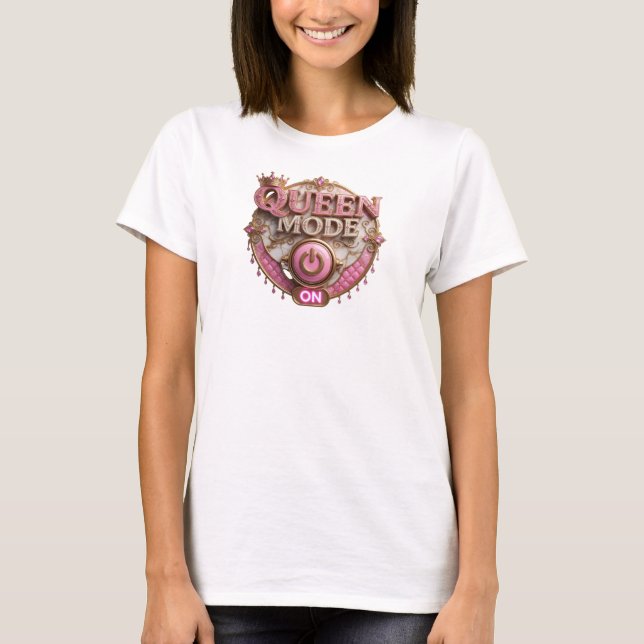 Camiseta Sharp Orange QUEEN MODE ON Quote (Anverso)