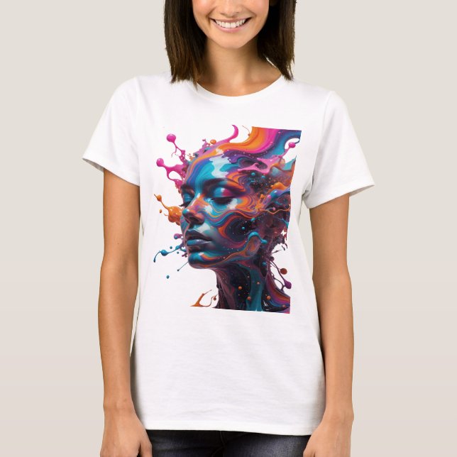 Camiseta Sharp Silver ABSTRACT ART Statement (Anverso)