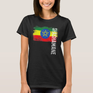 Camiseta Shashamane Bandera De Etiopía Para Hombres Etíopes