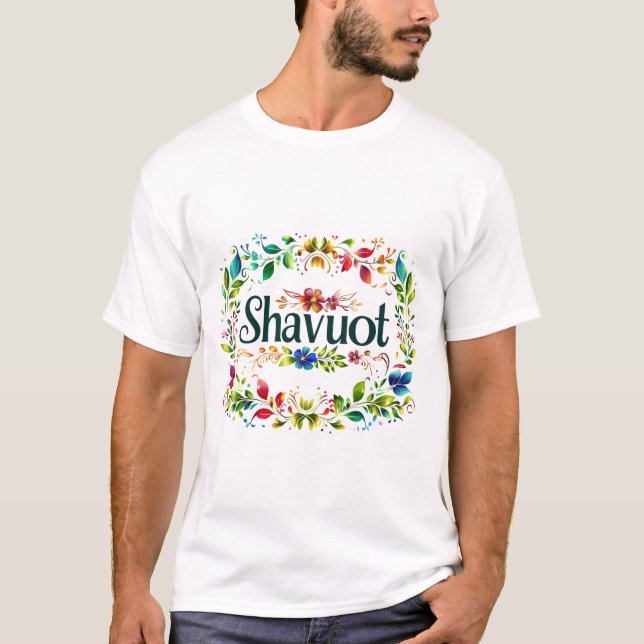 Camiseta Shavuot - Colorida celebración del Festival Shavuo (Anverso)