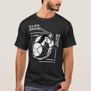 Camiseta Shaw Clan Gaelic Motto Swordsman