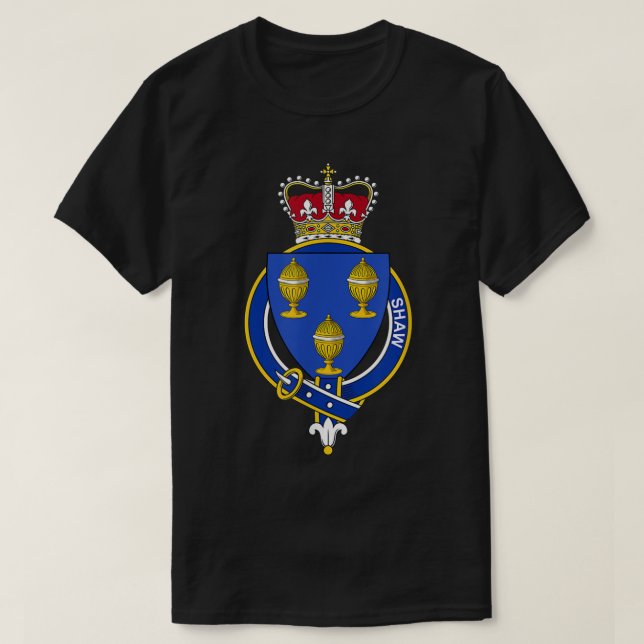 Camiseta Shaw Coat Of Arms Family Crest  (Diseño del anverso)