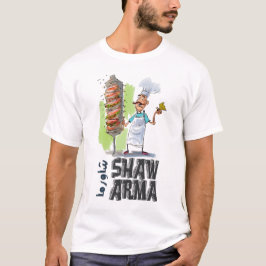 Camiseta Shawarma Alimentos árabe-・・・・・・・・・・ك・・・・・أ・・・・.