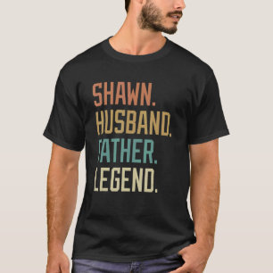 Camiseta Shawn Husband Father Legend Father's Day Retro