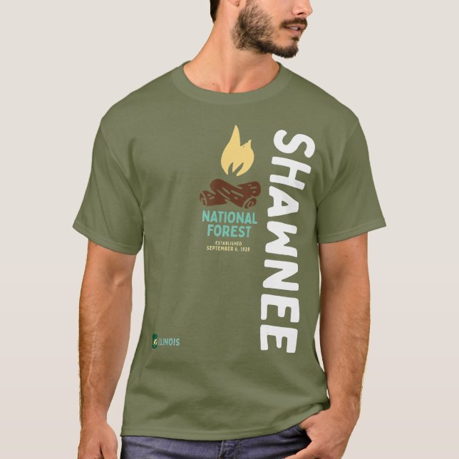 Camiseta Shawnee National Forest Vertical Illinois (Anverso)