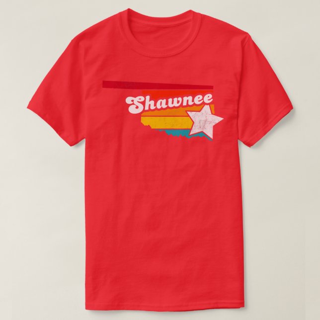 Camiseta Shawnee Oklahoma Vintage Molestias 2 (Diseño del anverso)