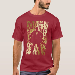 Camiseta ¡SHAZAM!   Capacidades Gráfico de la tipografía de
