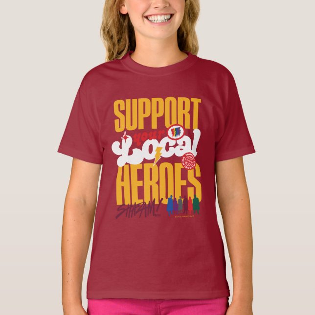 Camiseta ¡SHAZAM! Furia de los dioses | Apoyar a los héroes (Anverso)