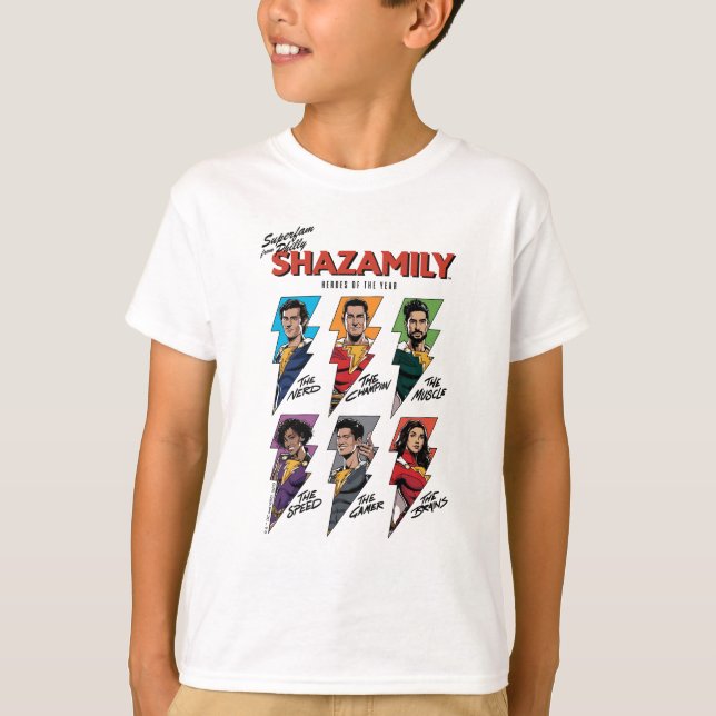 Camiseta ¡SHAZAM! Furia de los dioses | Pernos de historiet (Anverso)
