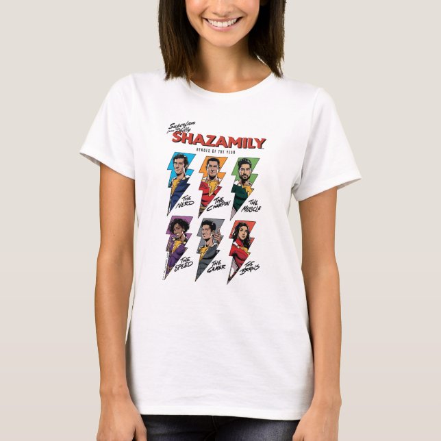 Camiseta ¡SHAZAM! Furia de los dioses | Pernos de historiet (Anverso)