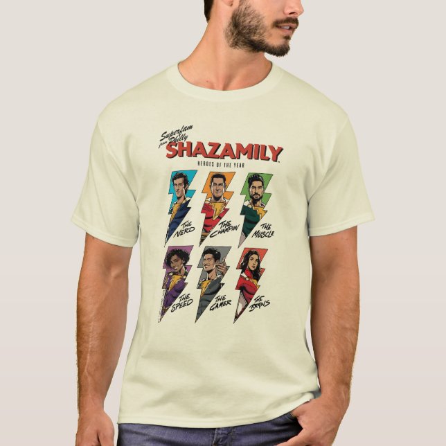 Camiseta ¡SHAZAM! Furia de los dioses | Pernos de historiet (Anverso)