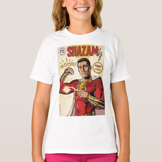Camiseta ¡SHAZAM! Furia de los dioses | Tapa de SHAZAMily C (Anverso)